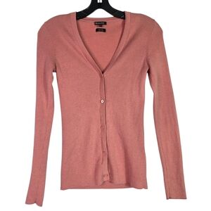 Massimo Dutti  finely knit wool and silk blend V neck cardigan
